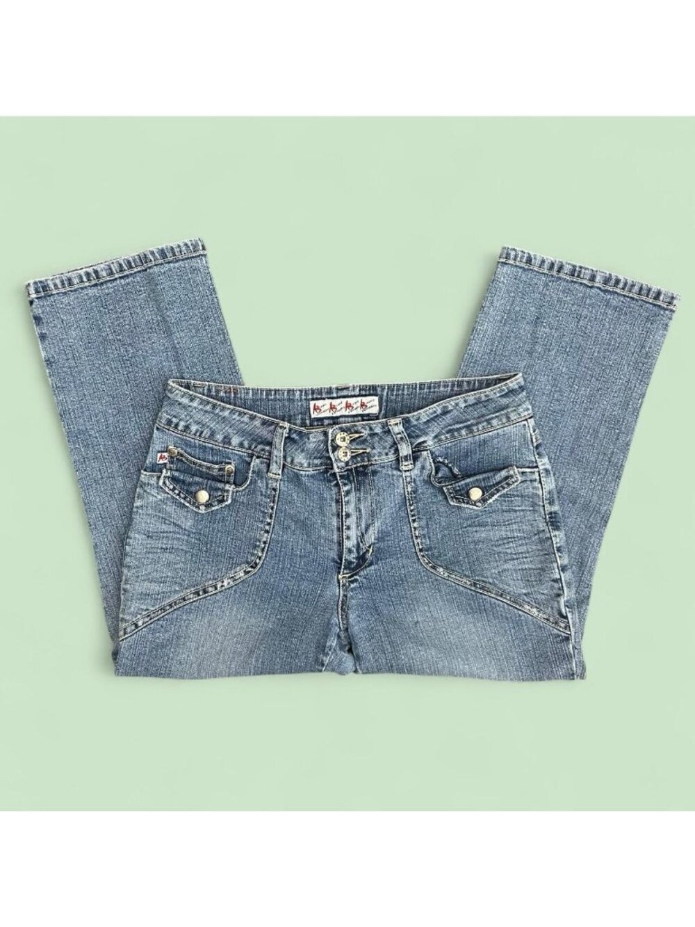 y2k low rise denim preppy grunge stretchy capri jeans